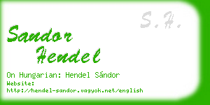 sandor hendel business card